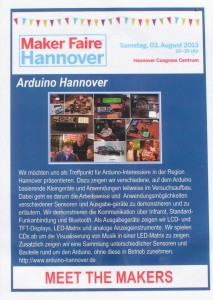 Standbeschreibung Maker Faire Hannover 2013